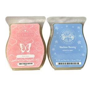 Scentsy Wax Melt Bars Lot of 2 - Pink Haze & Newborn Nursery- DISCONTINUED - NEW